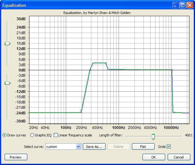 Audacity - Equalizer Audacity - Equalizer